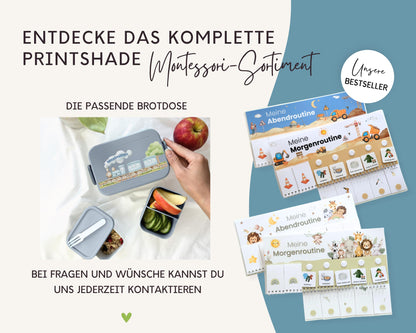 Routineplaner Montessori inkl. Symbolkarten - Design ZUG - Personalisierbar