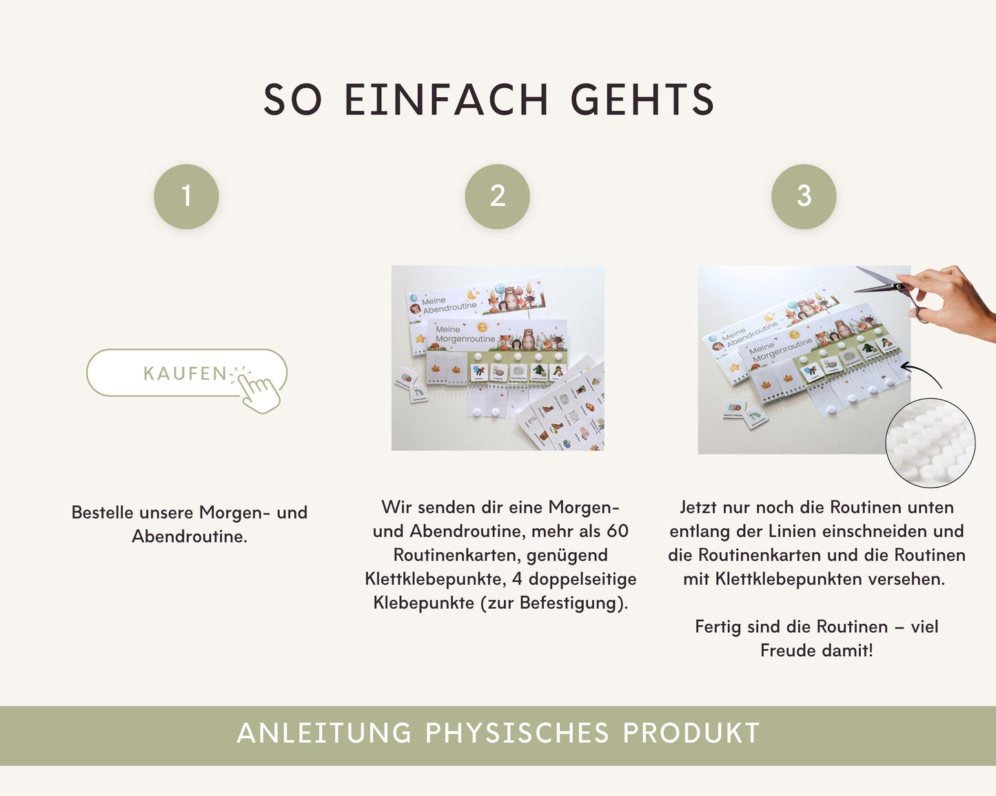 Routineplaner Montessori inkl. Symbolkarten - Design WALDTIERE - Personalisierbar