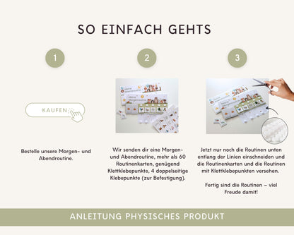 Routineplaner Montessori inkl. Symbolkarten - Design WALDTIERE - Personalisierbar