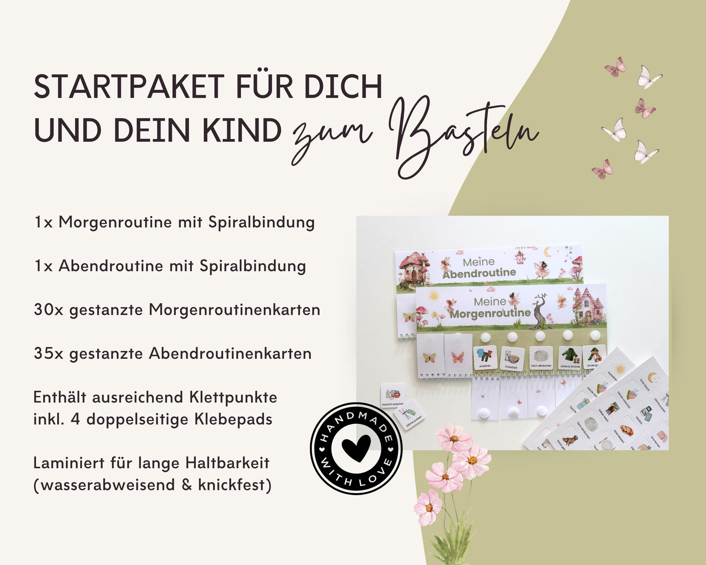 Routineplaner Montessori inkl. Symbolkarten - Design FEEN - Personalisierbar