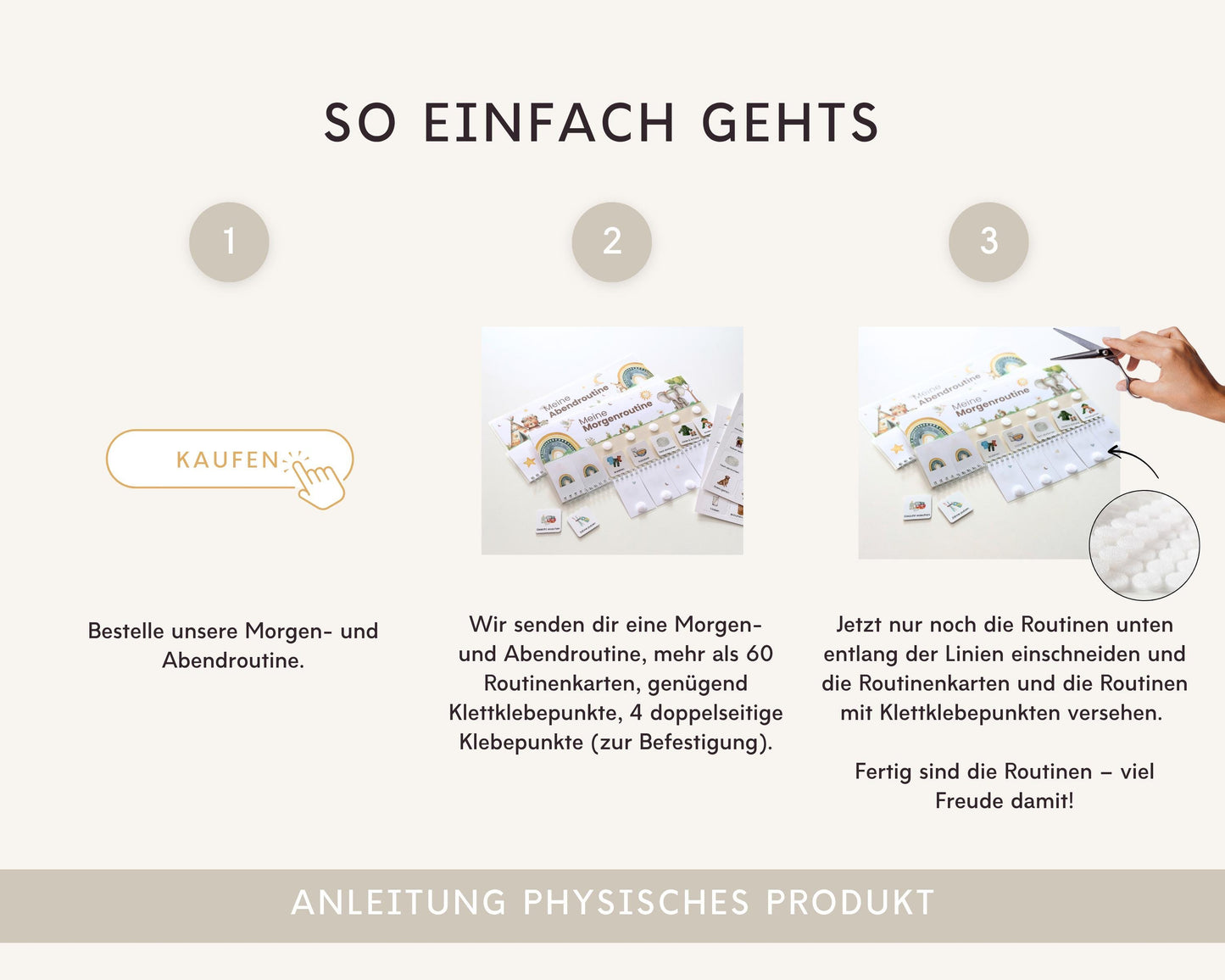 Routineplaner Montessori inkl. Symbolkarten - Design BOHO TIERE - Personalisierbar