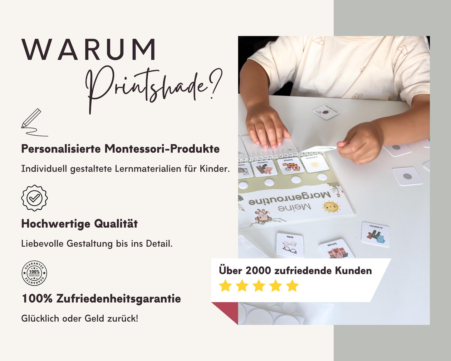 Routineplaner Montessori inkl. Symbolkarten - Design POLIZEI - Personalisierbar