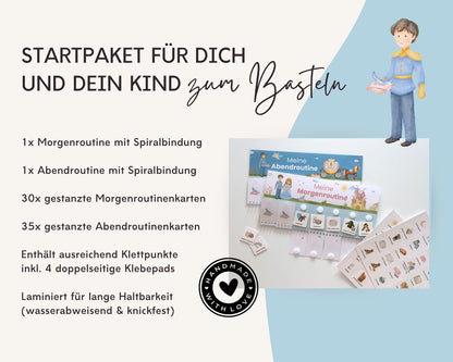 Routineplaner Montessori inkl. Symbolkarten - Design CINDERELLA - Personalisierbar