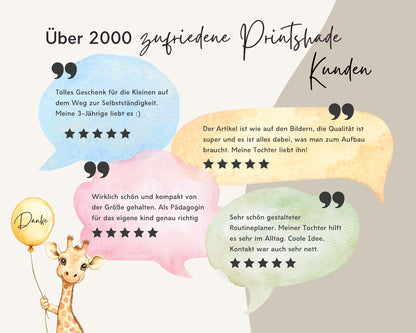 Routineplaner Montessori inkl. Symbolkarten - Design OTTER - Personalisierbar