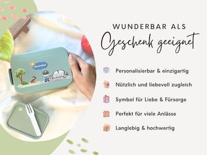 Mepal Brotdose mit Name personalisierbar - Design POLIZEI - Verschiedene Farben