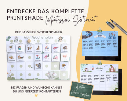 Stundenplan Magnet personalisierbar - Design SAFARI