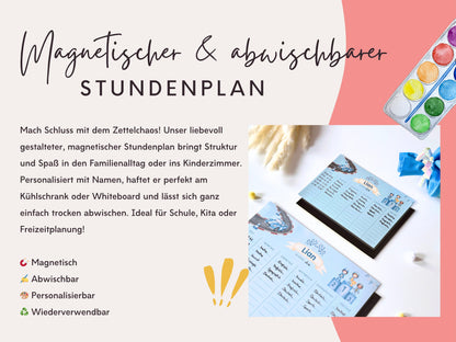 Stundenplan Magnet personalisierbar - Design AUTOS