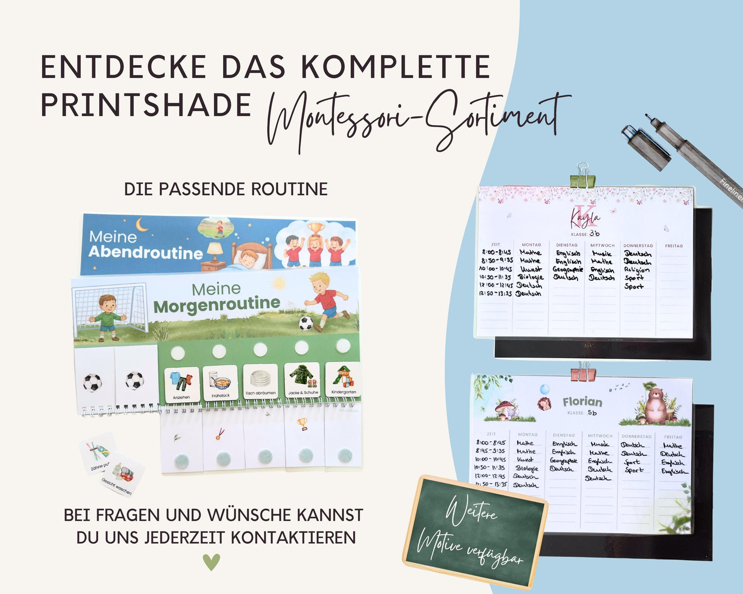 Stundenplan Magnet personalisierbar - Design FUSSBALL
