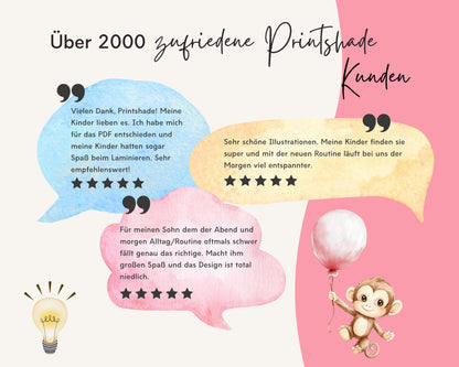 Stundenplan Magnet personalisierbar - Design BLUMEN PINK