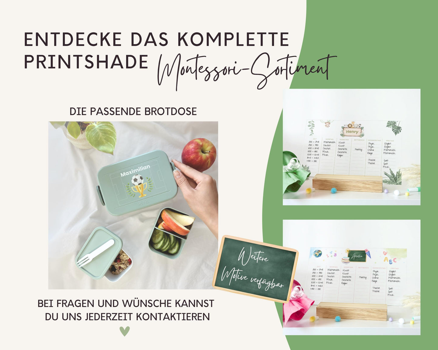 Stundenplan Acryl personalisierbar - Design FUSSBALL