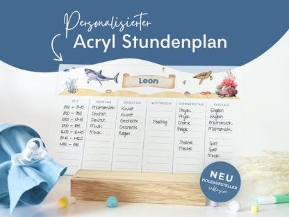 Stundenplan Acryl personalisierbar - Design MEER