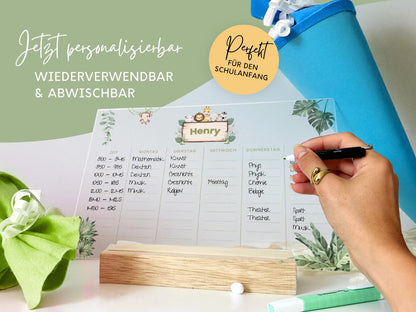 Stundenplan Acryl personalisierbar - Design SAFARI