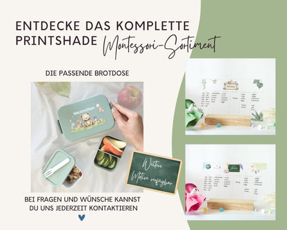 Stundenplan Acryl personalisierbar - Design WALDTIERE