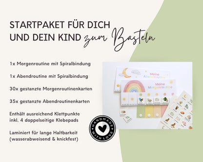 Routineplaner Montessori inkl. Symbolkarten - Design REGENBOGEN - Personalisierbar