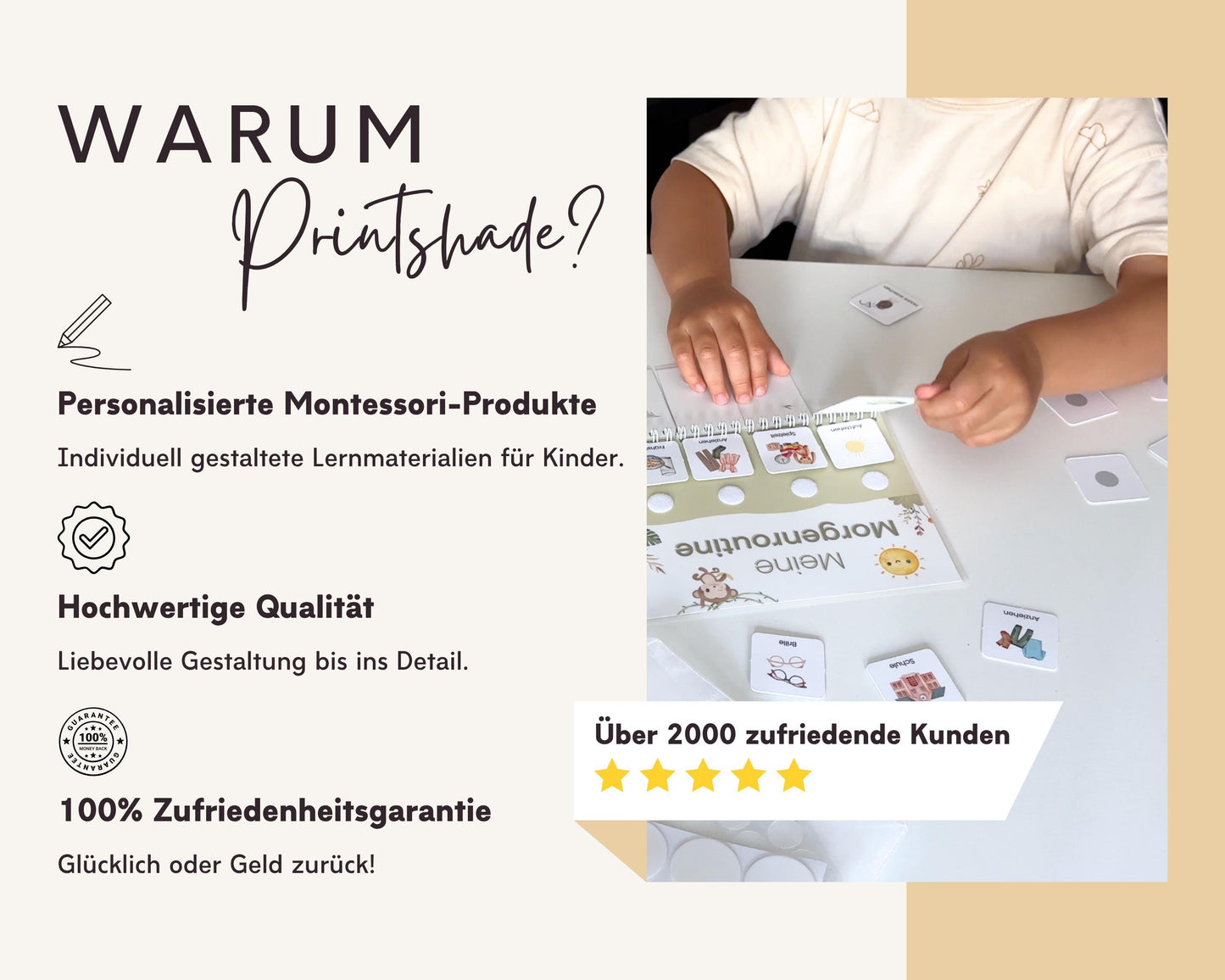 Routineplaner Montessori inkl. Symbolkarten - Design REGENBOGEN - Personalisierbar