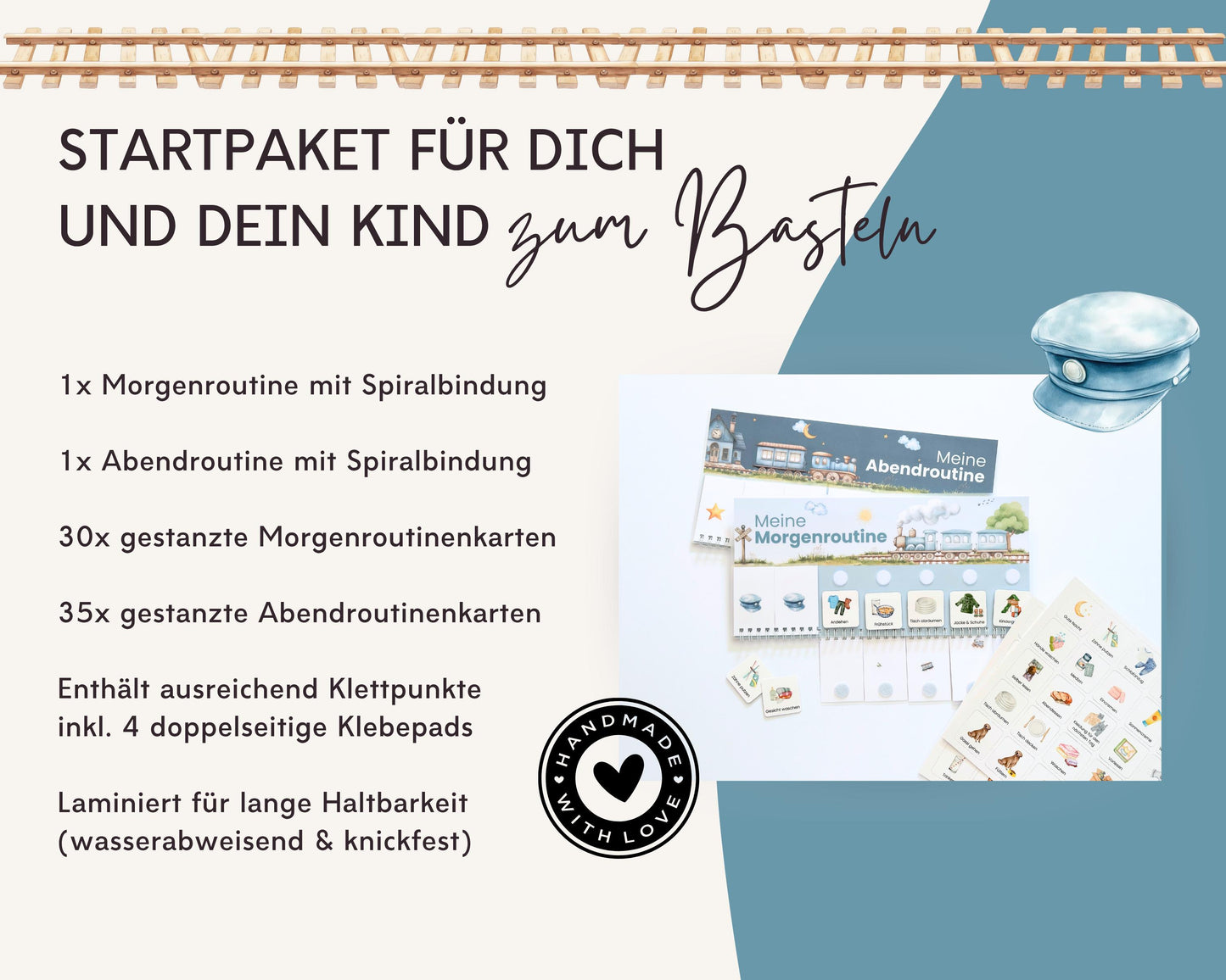 Routineplaner Montessori inkl. Symbolkarten - Design ZUG - Personalisierbar