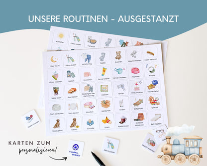 Routineplaner Montessori inkl. Symbolkarten - Design ZUG - Personalisierbar
