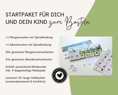 Routineplaner Montessori inkl. Symbolkarten - Design DINOSAURIER - Personalisierbar