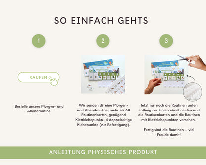 Routineplaner Montessori inkl. Symbolkarten - Design DINOSAURIER - Personalisierbar