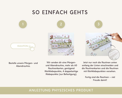 Routineplaner Montessori inkl. Symbolkarten - Design FEEN - Personalisierbar