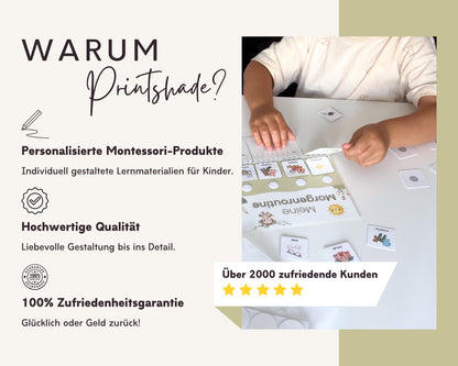 Routineplaner Montessori inkl. Symbolkarten - Design FEEN - Personalisierbar