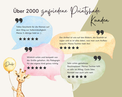 Routineplaner Montessori inkl. Symbolkarten - Design FEEN - Personalisierbar