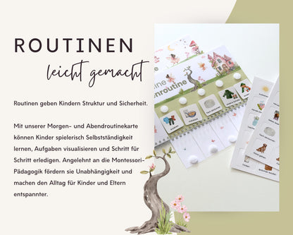 Routineplaner Montessori inkl. Symbolkarten - Design FEEN - Personalisierbar