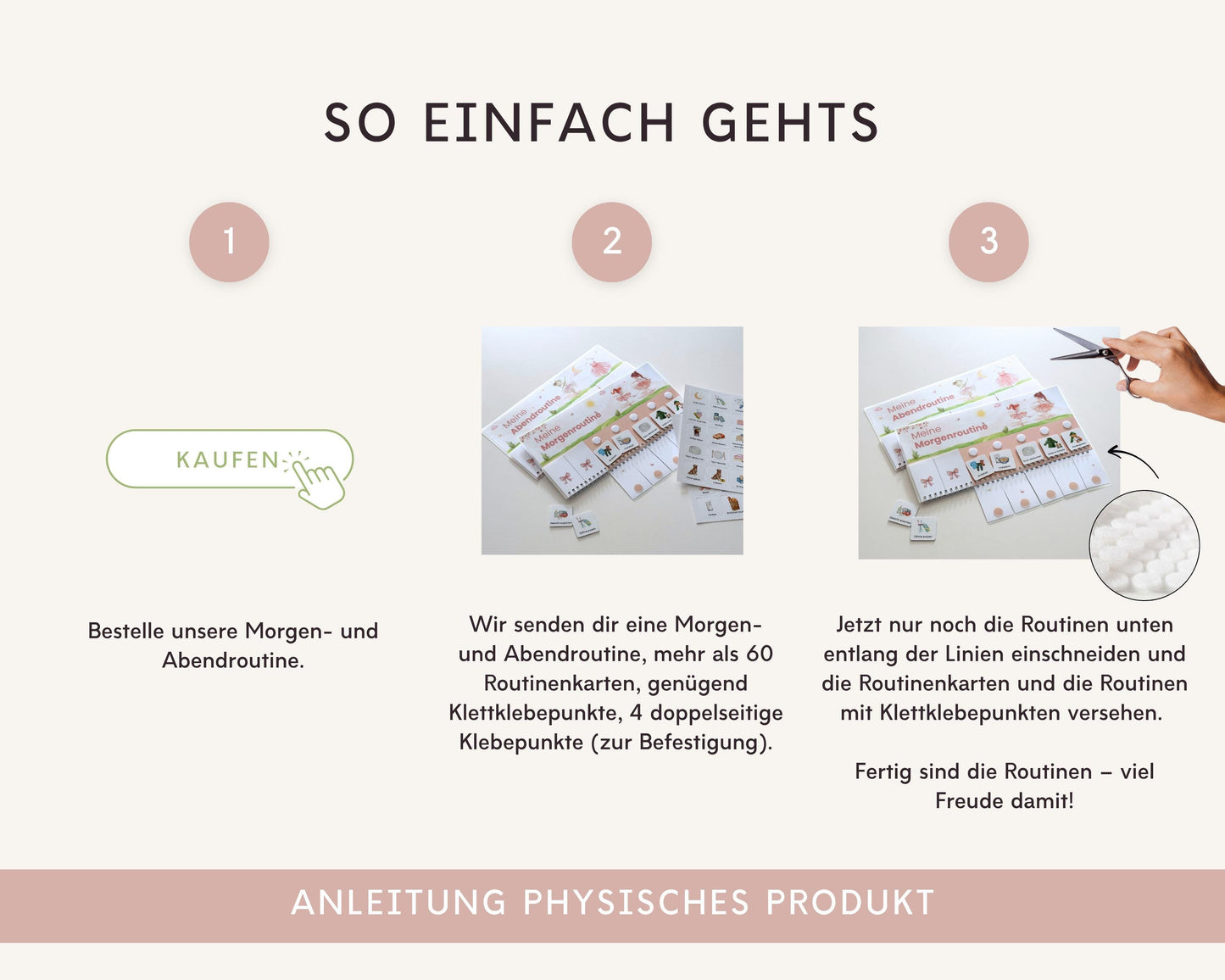 Routineplaner Montessori inkl. Symbolkarten - Design BALLERINA - Personalisierbar