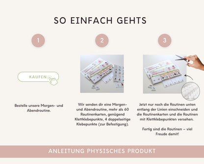 Routineplaner Montessori inkl. Symbolkarten - Design BALLERINA - Personalisierbar