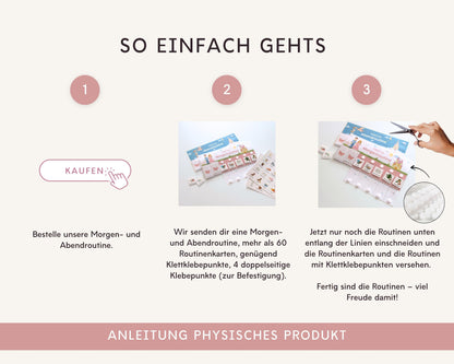 Routineplaner Montessori inkl. Symbolkarten - Design PRINZESSIN - Personalisierbar