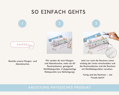 Routineplaner Montessori inkl. Symbolkarten - Design CINDERELLA - Personalisierbar