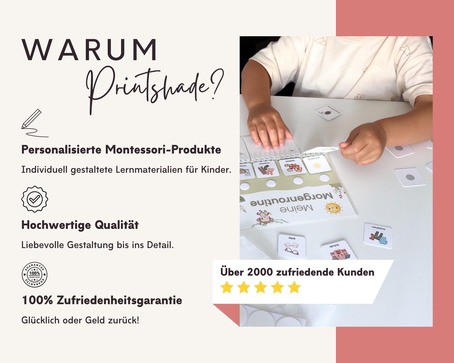 Routineplaner Montessori inkl. Symbolkarten - Design FEUERWEHR - Personalisierbar