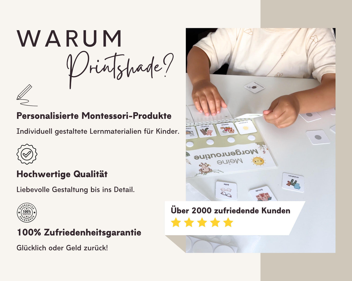 Routineplaner Montessori inkl. Symbolkarten - Design OTTER - Personalisierbar