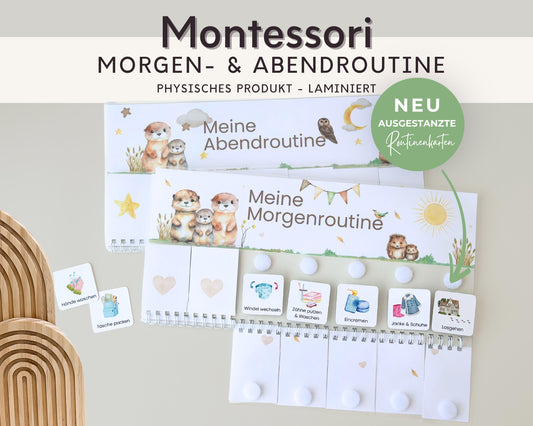 Routineplaner Montessori inkl. Symbolkarten - Design OTTER - Personalisierbar