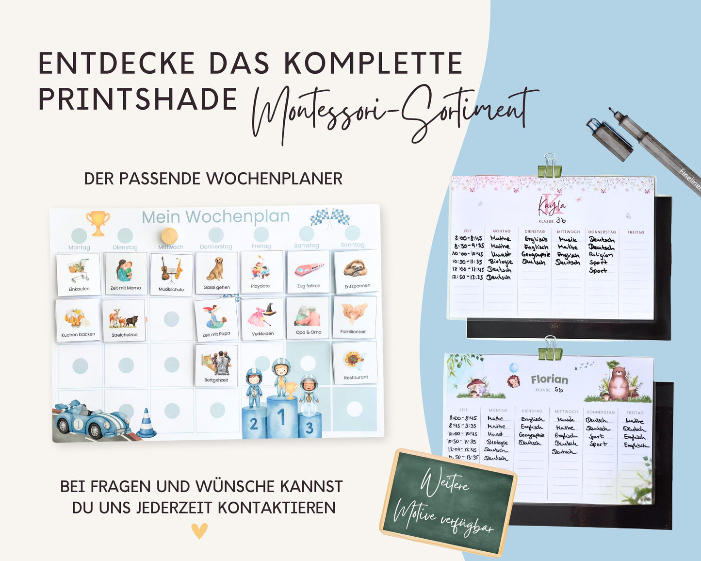 Stundenplan Magnet personalisierbar - Design AUTOS