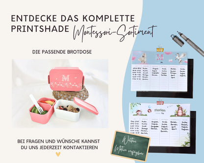Stundenplan Magnet personalisierbar - Design BLUMEN 