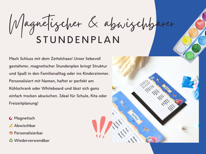 Stundenplan Magnet personalisierbar - Design MEER