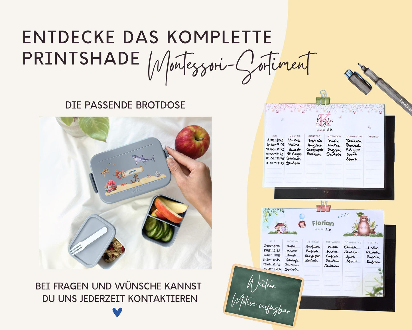 Stundenplan Magnet personalisierbar - Design MEER