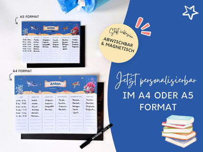 Stundenplan Magnet personalisierbar - Design MEER