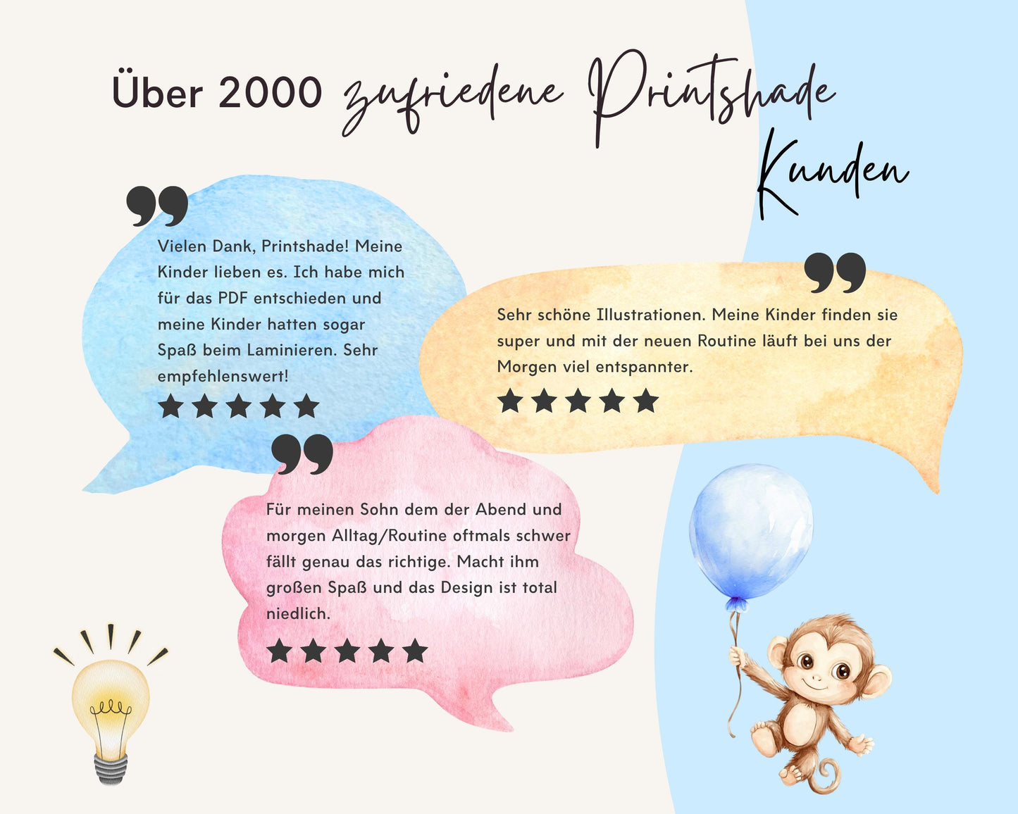 Stundenplan Magnet personalisierbar - Design REGENBOGEN BLAU