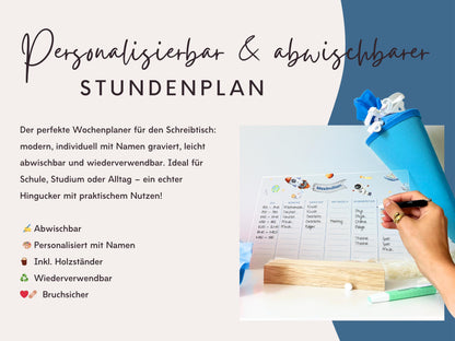 Stundenplan Acryl personalisierbar - Design ASTRONAUT