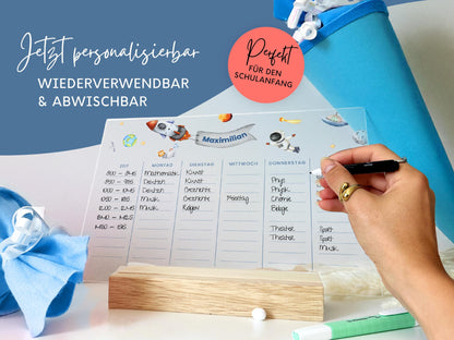 Stundenplan Acryl personalisierbar - Design ASTRONAUT