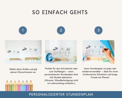 Stundenplan Acryl personalisierbar - Design AUTOS