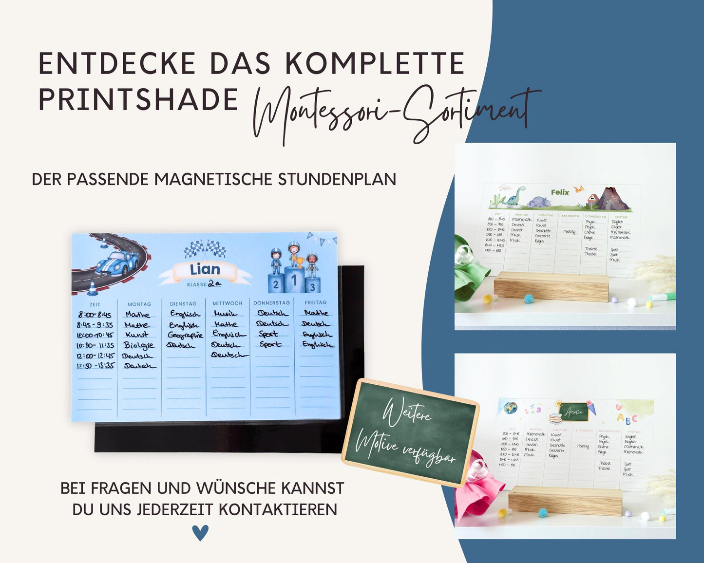 Stundenplan Acryl personalisierbar - Design AUTOS