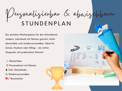 Stundenplan Acryl personalisierbar - Design AUTOS