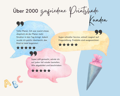 Stundenplan Acryl personalisierbar - Design EINHORN