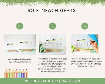 Stundenplan Acryl personalisierbar - Design FUSSBALL