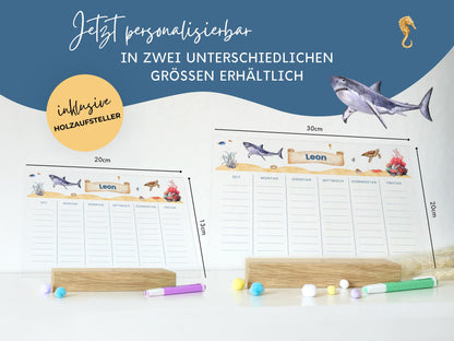 Stundenplan Acryl personalisierbar - Design MEER