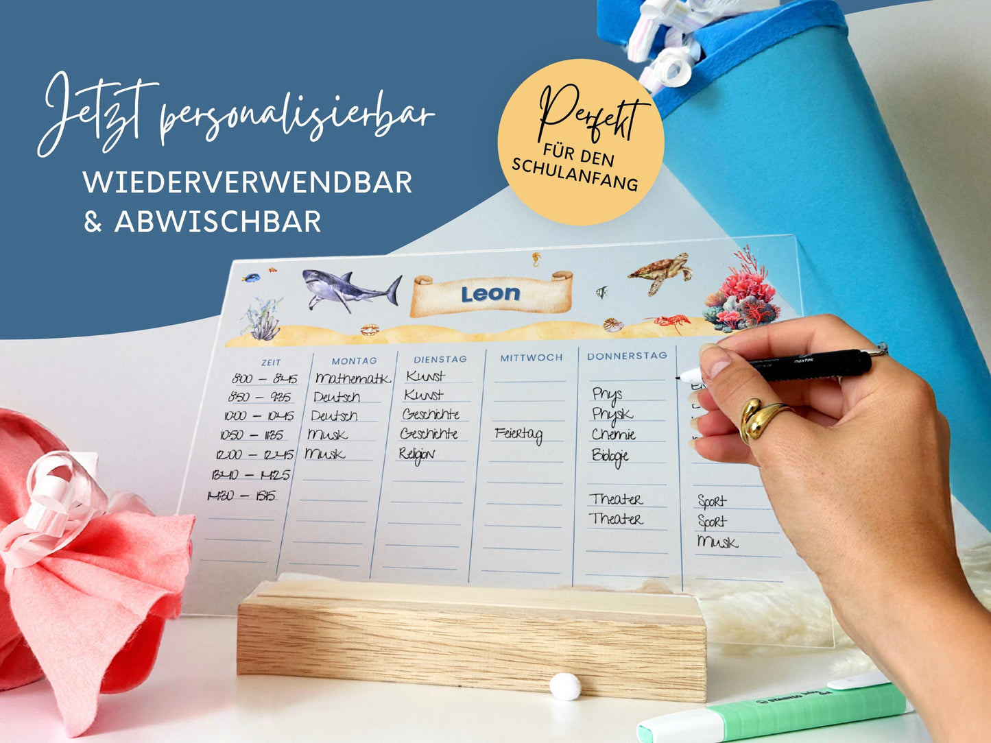 Stundenplan Acryl personalisierbar - Design MEER