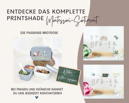 Stundenplan Acryl personalisierbar - Design PFERDE